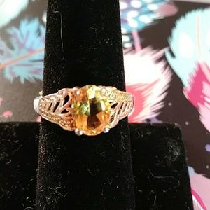 NWT-$LOWEST$CANARY YELLOW CITRINE FILIGREE RING. SIZE 9
